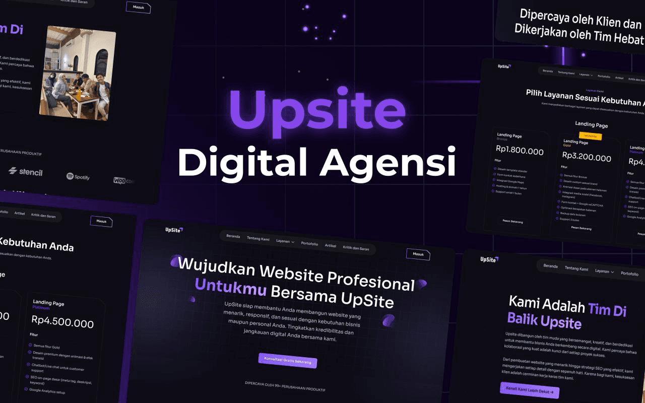 UpSite digital agency platform overview